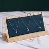 Wood with Velvet Necklace Display Stand Jewelry Pendant Holder Accessory PW-WG92612-04-1