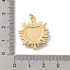 Brass Enamel Heart Pendants KK-D431-052G-3