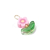 Handmade Flower Printed Polymer Clay Beads Pendants PALLOY-MZ00803-02-4