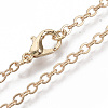 Brass Cable Chains Necklaces X-MAK-N029-01LG-1