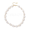 Natural Baroque Pearl Keshi Pearl Beaded Necklaces for Women NJEW-JN05870-4