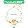 5Pcs Adjustable Braided Brass Macrame Pouch Cable Chain Slider Bracelet Making BJEW-BBC0001-17A-2