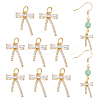 10Pcs Rack Plating Brass Micro Pave Clear Cubic Zirconia Pendants KK-DC0004-35-1