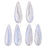 Natural Blue Lace Agate Pendants G-K381-15B-1