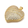 Rack Plating Brass Micro Pave Cubic Zirconia Pendants ZIRC-F142-06G-01-2