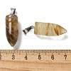 Synthetic Watermelon Stone Glass Pointed Pendants G-B127-18P-08-3