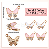 32Pcs 2 Colors Alloy Enamel Rhinestones Pendants ENAM-SC0005-54-2