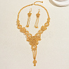 Elegant Alloy Hollow Flower Tassel Earrings & Necklaces for Women FZ8785-5