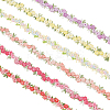 6 Yards 6 Colors Flower Polyester Embroidery Lace Ribbon OCOR-PH0002-17-1