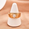 304 Stainless Steel Micro Pave Cubic Zirconia Finger Rings RJEW-D336-08G-1