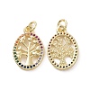 Brass Micro Pave Cubic Zirconia Pendants KK-E068-VF152-1