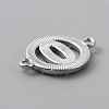 Zinc Alloy Crystal Rhinestone Connector Charms ALRI-WH0005-17O-P-2