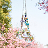 3Pcs 3 Colors Glass Teardrop Pendant Decorations FIND-SP0002-52-4