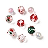 65Pcs Christmas Theme Resin Enamel Beads RESI-Z041-01-2