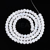 Frosted Imitation Jade Glass Beads Strands GLAA-T032-J4mm-MBB01-1