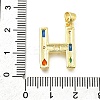 Brass Micro Pave Clear Cubic Zirconia Pendants KK-G521-01G-H-01-3
