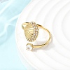 304 Stainless Steel Micro Pave Cubic Zirconia Cuff Open Rings RJEW-Z130-01G-03-3