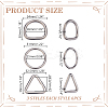 18Pcs 3 Styles Stainless Steel Linking Rings STAS-AR0002-66-2