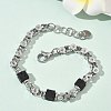 Natural Lava Rock Link Chain Bracelets for Women BJEW-Z148-06P-04-1