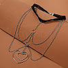 Alloy Sexy Hollow Elastic Multilayer Heart Chain FS-WGB5E69-01-5