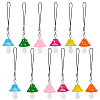 12Pcs Resin Mushroom Phone Charm Decoration Mobile Straps HJEW-PH01779-1