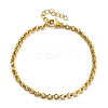 Ion Plating(IP) 304 Stainless Steel Cable Chain Bracelets BJEW-C079-02G-1