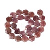 Natural Red Hematoid Quartz Beads Strands G-N368-01A-12-3