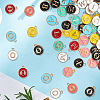 7 Bags 7 Colors Initial Letter A~Z Alphabet Enamel Charms ENAM-SC0007-24-5