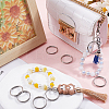 50Pcs 304 Stainless Steel Keychain Clasp Findings STAS-SC0008-13-4