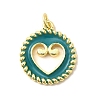 Brass Enamel Pendants KK-I378-21G-B-2