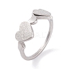 Non-Tarnish 304 Stainless Steel Heart Finger Ring for Women RJEW-C086-10-P-1