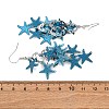 430 Stainless Steel Starfish Dangle Earrings EJEW-A137-11P-02-5