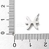 304 Stainless Steel Micro Pave Cubic Zirconia Charms STAS-Z107-09P-05-3
