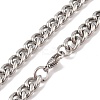 Non-Tarnish 304 Stainless Steel Cuban Link Chain Necklaces NJEW-K378-16B-P-1