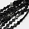 1 Strand Dyed Black Synthetic Turquoise Cross Beads Strands X-TURQ-G112-8x10mm-10-2