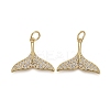 Brass Micro Pave Clear Cubic Zirconia Charms LS-KK-F821-30G-1