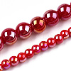 Electroplate Opaque Glass Beads Strands X-GLAA-T032-P8mm-AB04-4