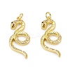 Brass Micro Pave Cubic Zirconia Pendants KK-E068-VB002-2