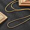 1.8mm Rack Plating Brass Box Chain Necklaces for Women Men MAK-L044-60G-2A-3