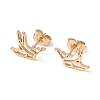 Swallow Shape 304 Stainless Steel Stud Earrings for Women LS-EJEW-Z017-12G-1