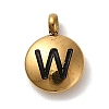 304 Stainless Steel Black Enamel Charms STAS-R009-01G-W-1