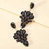 Teardrop Alloy Rhinestone Dangle Stud Earrings WG4A996-01-1