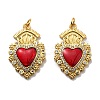 Rack Plating Brass Grade AAA Cubic Zirconia Pendants LS-KK-D026-26G-2