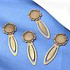 Iron Bookmark Cabochon Setting PALLOY-S033-09AB-NR-3