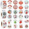 3 Rolls 3 Styles Christmas Round Dot Self Adhesive Paper Stickers Roll DIY-FS0010-32A-1