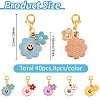 40Pcs 5 Colors Alloy Enamel Pendant Decorations HJEW-YW00159-3