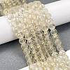 Frosted Transparent Glass Bead Strands GLAA-P065-6mm-01-1