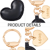 1Pc Imitation Leather Heart Keychain KEYC-CL0001-14A-5