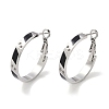 304 Stainless Steel Rhinestone Hoop Earrings for Women EJEW-L283-051P-01-1