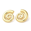 Rack Plating Brass Vortex Stud Earrings for Women EJEW-Z019-14G-1